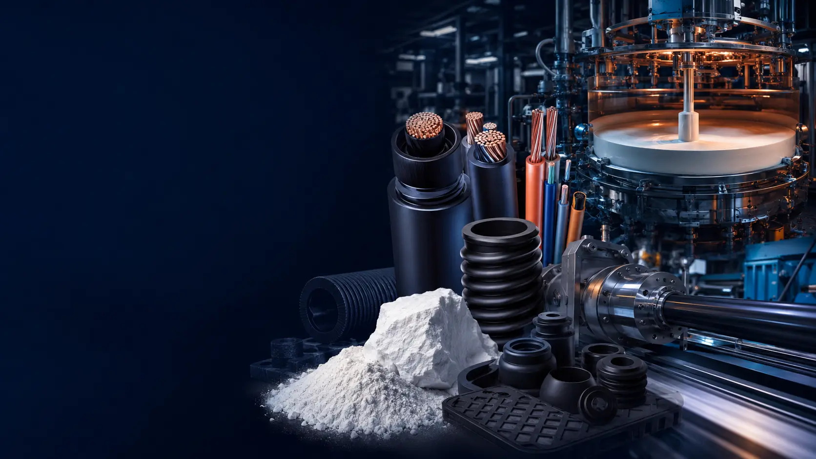 Coated calcium carbonate for cable rubber and adhesive compounds
