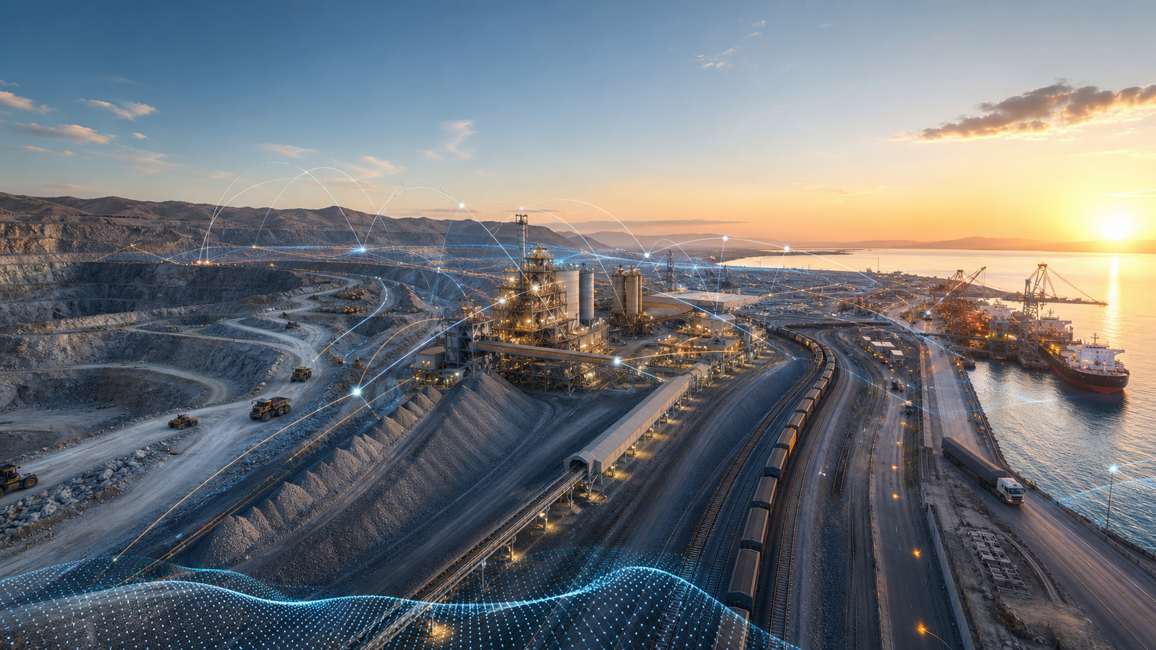 Conceptual future Egyptian mineral value chain from quarry to port